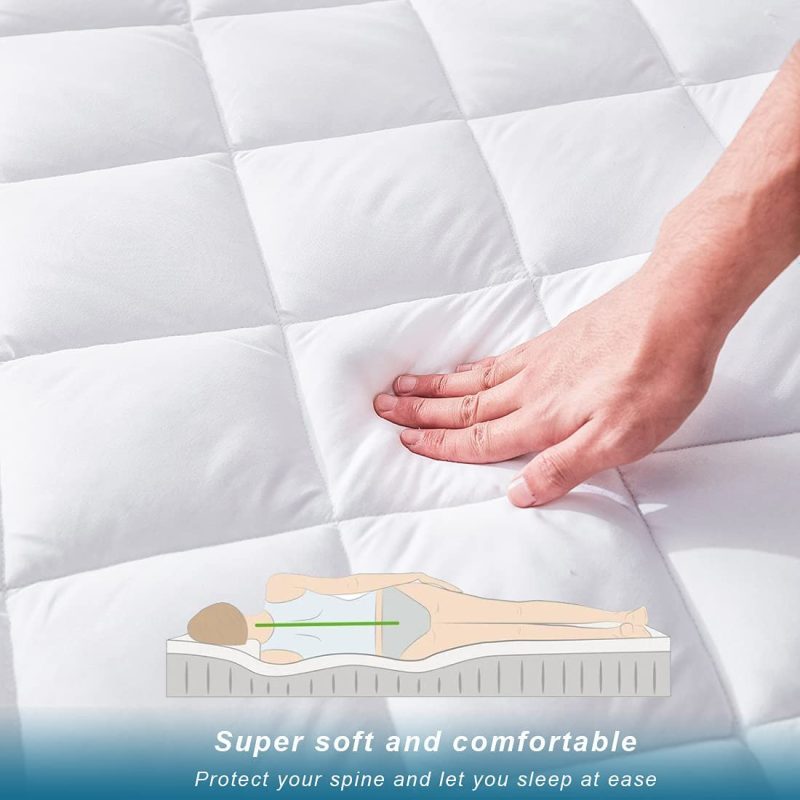 Bedding |  Uraclaire Mattress Topper Cover With 8-21” Deep Pocket,Cooling Mattress Pad ,Ultra Soft Quilted Fitted Breathable Fluffy Microfiber Mattress Protector(Queen) Bedding Bedding