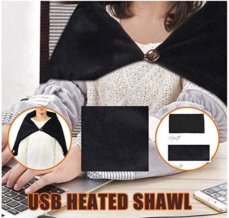 Bedding |  Usb Heated Shawl, Warm Electric Throws Flannel Blanket Heating Cushion Pad Blanket – 3 Speed Regulating Switch 34"X22" Bedding Bedding