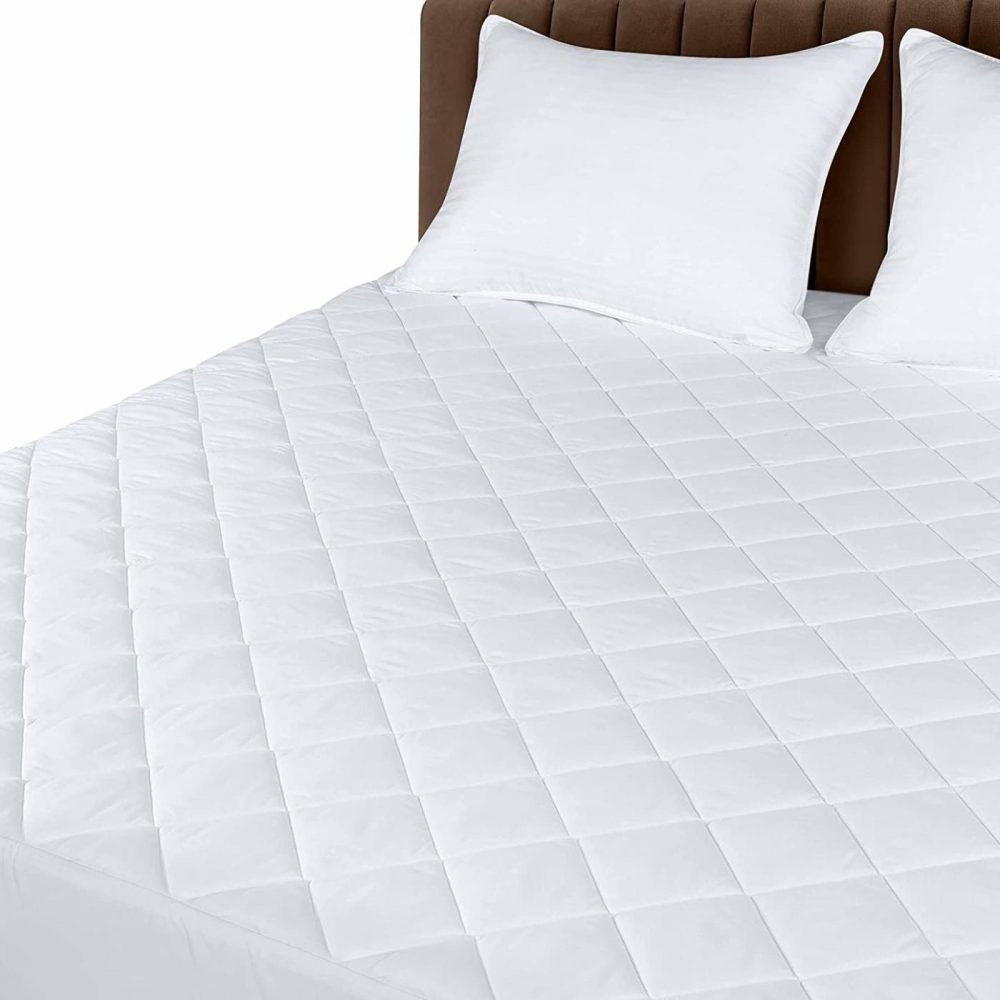 Bedding |  Utopia Bedding Quilted Fitted Mattress Pad (Queen) – Elastic Fitted Mattress Protector – Mattress Cover Stretches Up To 16 Inches Deep – Machine Washable Mattress Topper Bedding Bedding