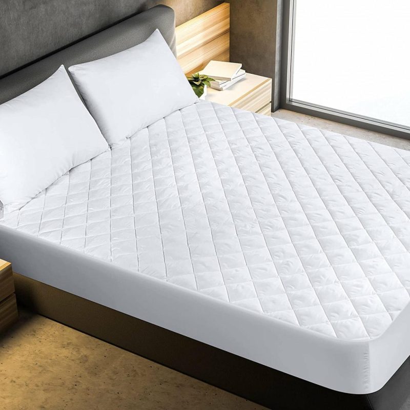 Bedding |  Utopia Bedding Quilted Fitted Mattress Pad (Queen) – Elastic Fitted Mattress Protector – Mattress Cover Stretches Up To 16 Inches Deep – Machine Washable Mattress Topper Bedding Bedding