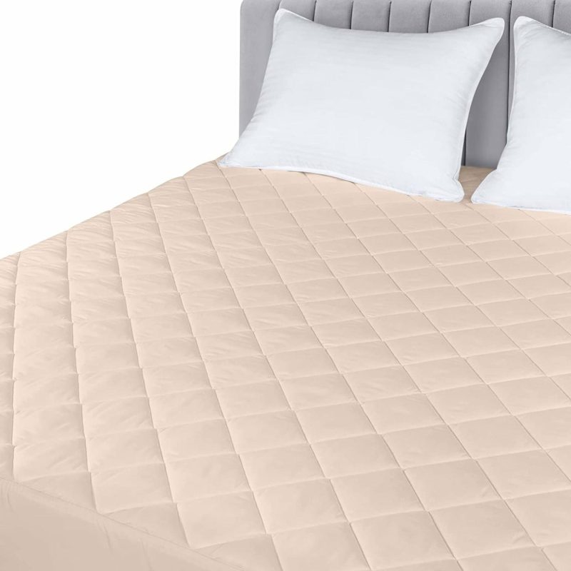 Bedding |  Utopia Bedding Quilted Fitted Mattress Pad (Queen) – Elastic Fitted Mattress Protector – Mattress Cover Stretches Up To 16 Inches Deep – Machine Washable Mattress Topper Bedding Bedding