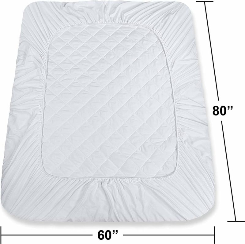 Bedding |  Utopia Bedding Quilted Fitted Mattress Pad (Queen) – Elastic Fitted Mattress Protector – Mattress Cover Stretches Up To 16 Inches Deep – Machine Washable Mattress Topper Bedding Bedding