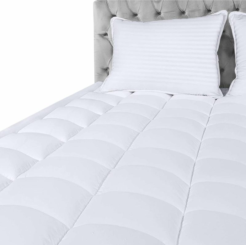 Bedding |  Utopia Bedding Quilted Fitted Premium Mattress Pad Queen Size – Pillow Top Mattress Topper – Elastic Fitted Fluffy Mattress Protector – Mattress Cover Stretches Up To 16 Inches Deep -Machine Washable Bedding 1