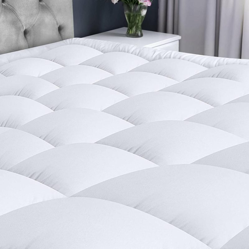 Bedding |  Utopia Bedding Quilted Fitted Premium Mattress Pad Queen Size – Pillow Top Mattress Topper – Elastic Fitted Fluffy Mattress Protector – Mattress Cover Stretches Up To 16 Inches Deep -Machine Washable Bedding 1