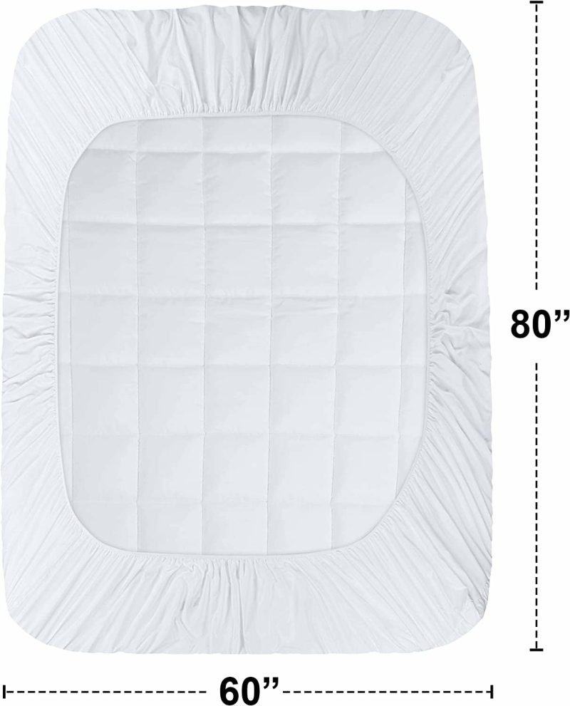 Bedding |  Utopia Bedding Quilted Fitted Premium Mattress Pad Queen Size – Pillow Top Mattress Topper – Elastic Fitted Fluffy Mattress Protector – Mattress Cover Stretches Up To 16 Inches Deep -Machine Washable Bedding 1