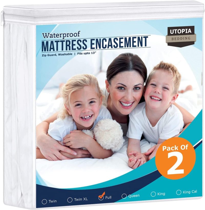 Bedding |  Utopia Bedding Zippered Mattress Encasement – Waterproof Mattress Protector Bedding Bedding