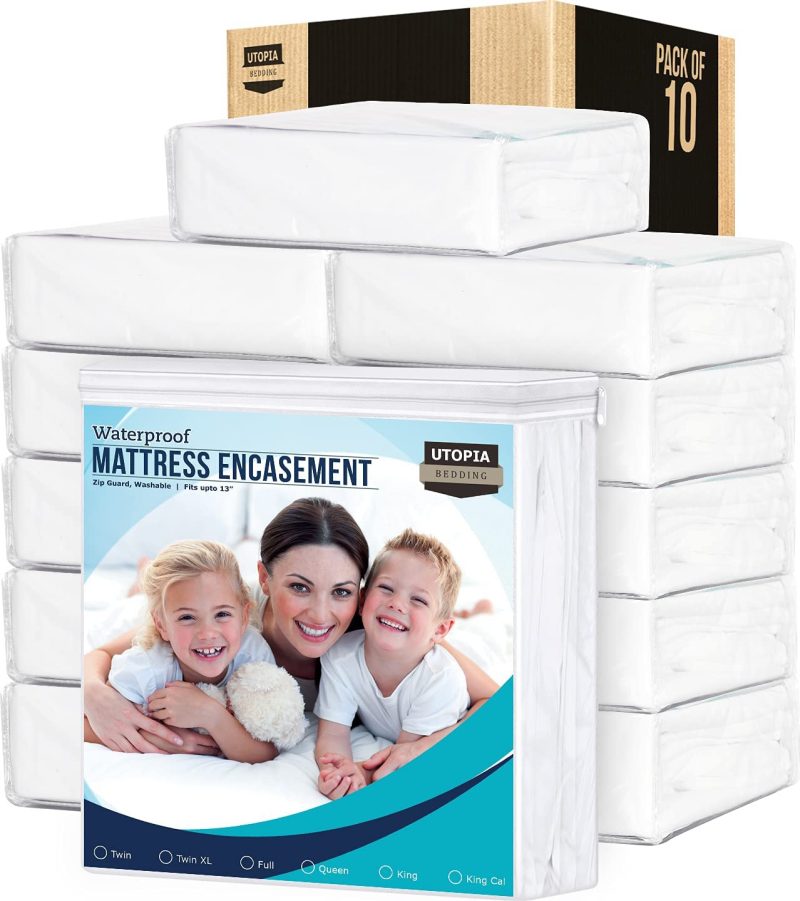 Bedding |  Utopia Bedding Zippered Mattress Encasement – Waterproof Mattress Protector Bedding Bedding