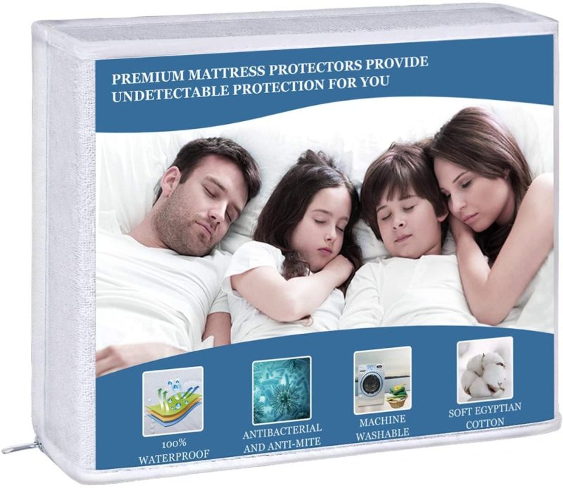 Bedding |  Vinyl-Free Hypoallergenic And Noiseless Waterproof Mattress Protector Fitted Up To 18 Inches Deep Pocket Bedding Bedding