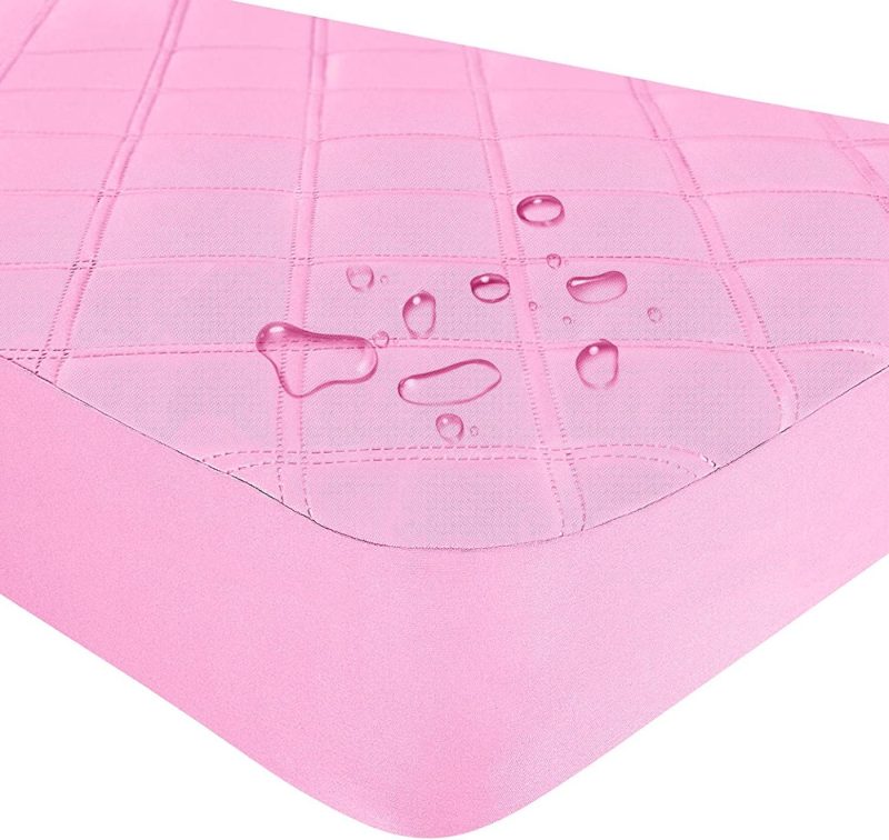 Bedding |  Waterproof Fitted Crib Mattress Pad And Toddler Crib Mattress Protective Baby Crib Mattress Cover Sheets Protector Bedding Sets Breathable & Hypoallergenic For Boys And Girls (Pink, Crib 28”X52”) Bedding Bedding