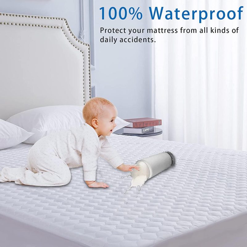 Bedding |  Waterproof Mattress Pad Twin Size, Breathable Mattress Cover Noiseless Mattress Topper Protector Quilted Fitted Up To 21" Deep, 39X75 Inches Bedding Bedding