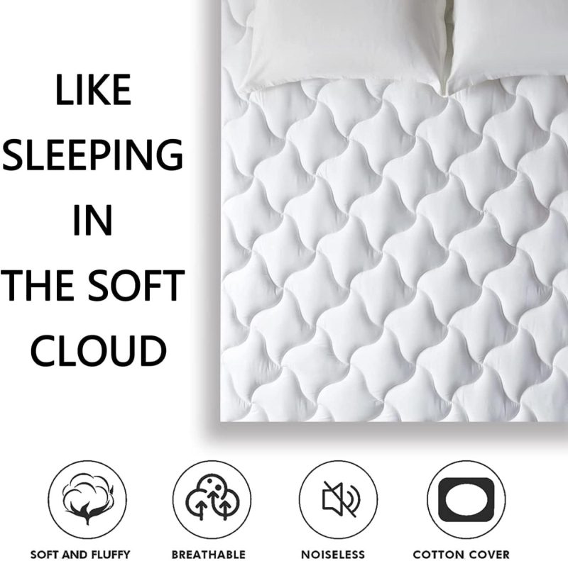 Bedding |  Western Home California King Mattress Pad Cover, Extra Thick Mattress Top With Fluffy Down Alternative Fill, Quilted Cooling Mattress Pads With Deep Pocket(Up To 18 Inches) Bedding Bedding