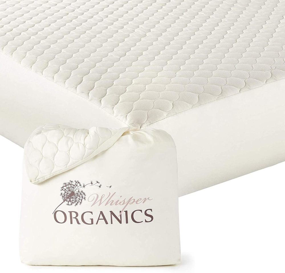 Bedding |  Whisper Organics 100% Organic Cotton Quilted Mattress Cover, 17" Deep – Gots Certified (California King) Bedding Bedding