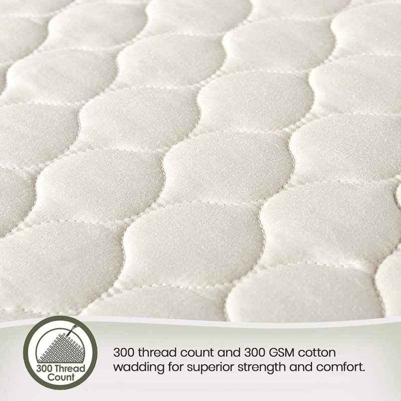 Bedding |  Whisper Organics 100% Organic Cotton Quilted Mattress Cover, 17" Deep – Gots Certified (King) Bedding Bedding