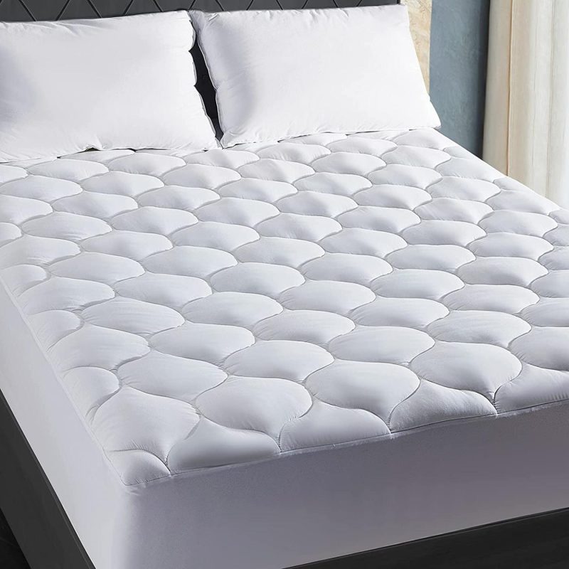 Bedding |  Woobobee Full Mattress Pad Cover, Cooling Mattress Topper, Soft Quilted Fitted Pillow Top Mattress Protector Down Alternative Overfilled With 8-21 Inch Deep Pocket (White – Curvy Pattern, Full) Bedding Bedding