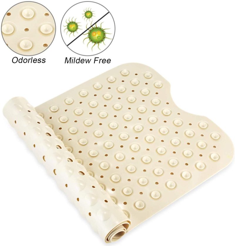 Bedding |  Yinenn Bath Tub Shower Mat 40 X 16 Inch Non-Slip And Extra Large, Bathtub Mat With Suction Cups, Machine Washable Bathroom Mats With Drain Holes, Beige Bath Bath