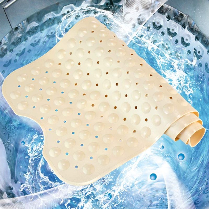 Bedding |  Yinenn Bath Tub Shower Mat 40 X 16 Inch Non-Slip And Extra Large, Bathtub Mat With Suction Cups, Machine Washable Bathroom Mats With Drain Holes, Beige Bath Bath