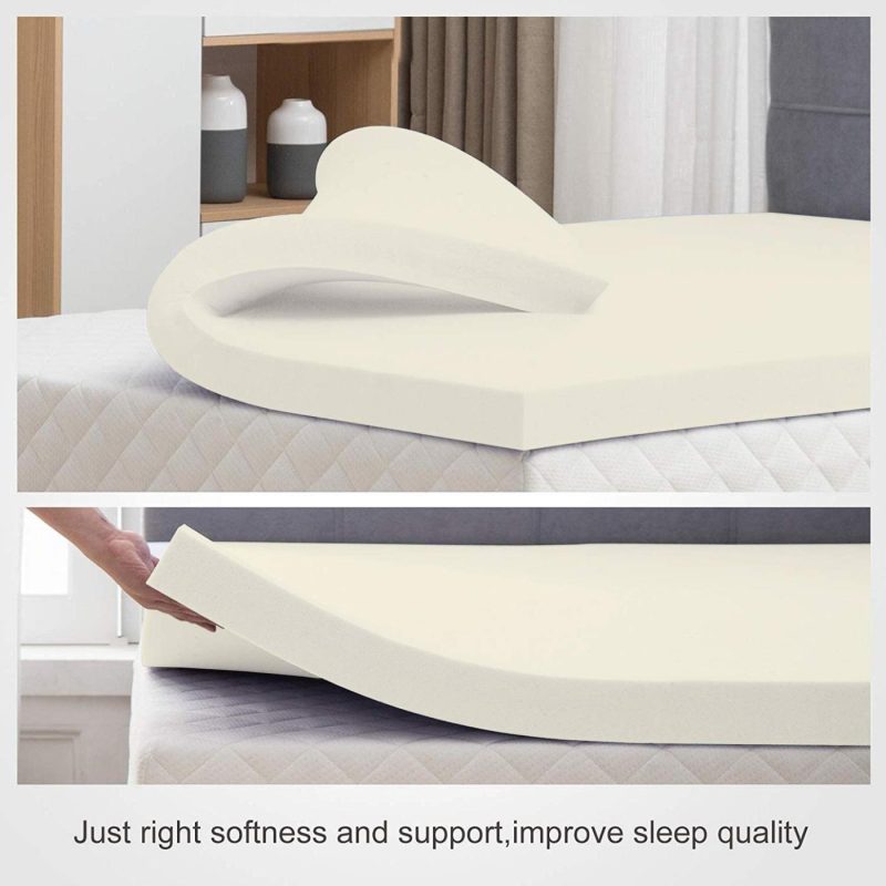 Bedding |  Zutan, 2-Inch Foam Topper, Adds Comfort To Mattress, Twin, Yellow Bedding Bedding