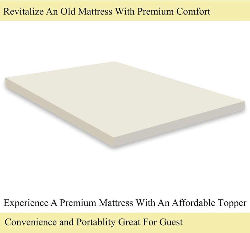 Bedding |  Zutan, 2-Inch Foam Topper, Adds Comfort To Mattress, Twin, Yellow Bedding Bedding