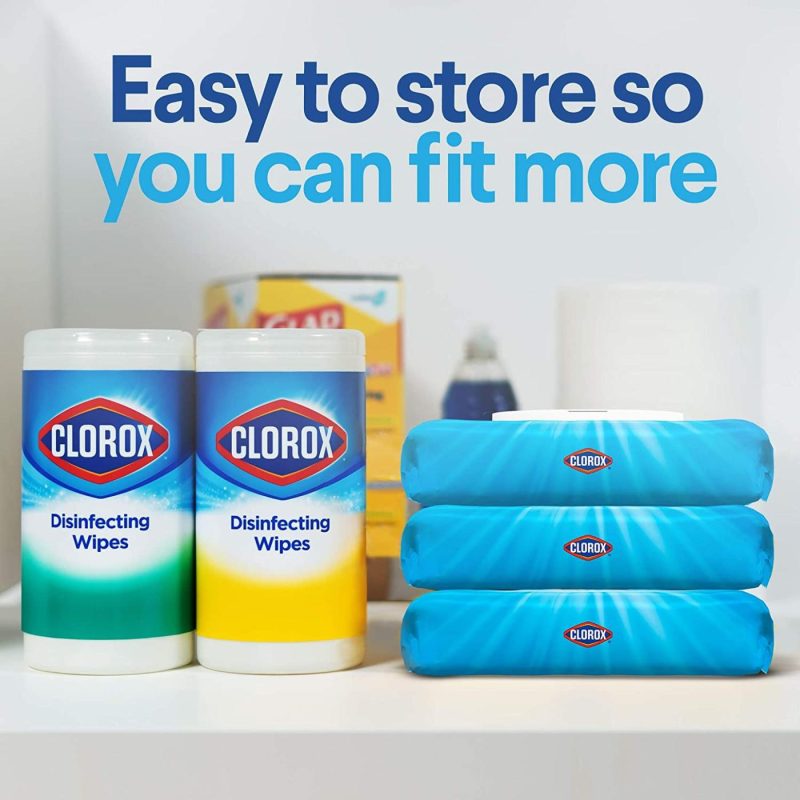 Cleaning Supplies |  Clorox Disinfecting Wipes, Bleach Free Cleaning Wipes, Fresh Scent, Moisture Seal Lid, 75 Wipes, Pack Of 3 (New Packaging) Cleaning Supplies Cleaning Supplies