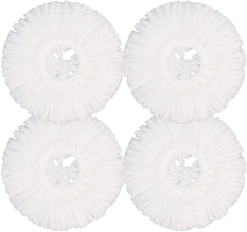 Cleaning Supplies |  Gibtool 4 Pack Mop Head Replacement For Hurricane Spin Mop Replacement Head Microfiber Spin Mop Refills Easy Cleaning Round Shape Standard Size Cleaning Supplies Cleaning Supplies