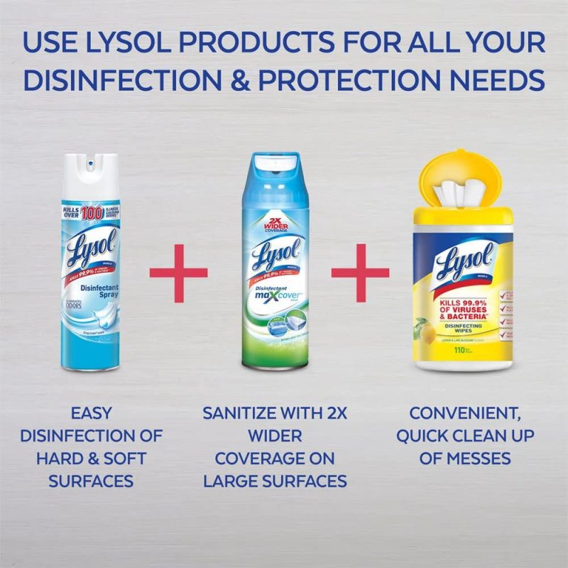 Cleaning Supplies |  Lysol Disinfecting Spray, Crisp Linen, 19Oz. (Pack Of 2), Packaging May Vary Cleaning Supplies Cleaning Supplies