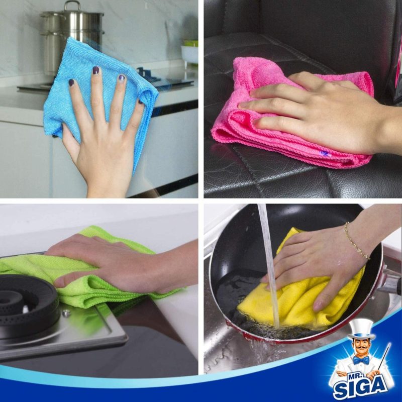 Cleaning Supplies |  Mr.Siga Microfiber Cleaning Cloth, Pack Of 12, Size: 32X32 Cm Cleaning Supplies Cleaning Supplies