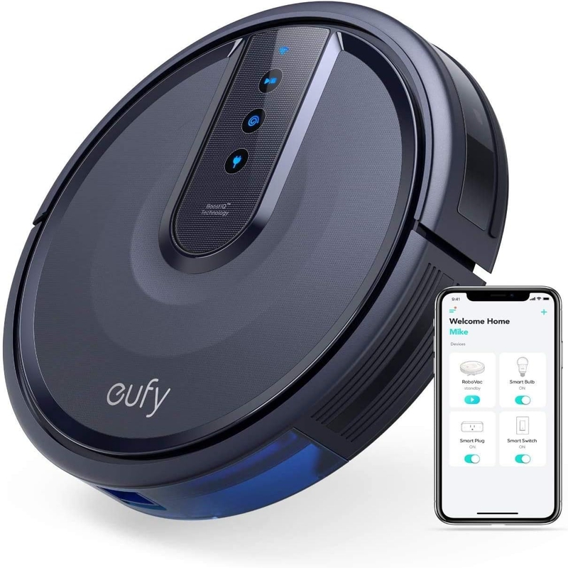 Cleaning Supplies |  Robovac 25C Robot Vacuum With Wi-Fi, 1500Pa Suction, Voice Control, Ultra-Thin Design (Renewed) Cleaning Supplies Cleaning Supplies