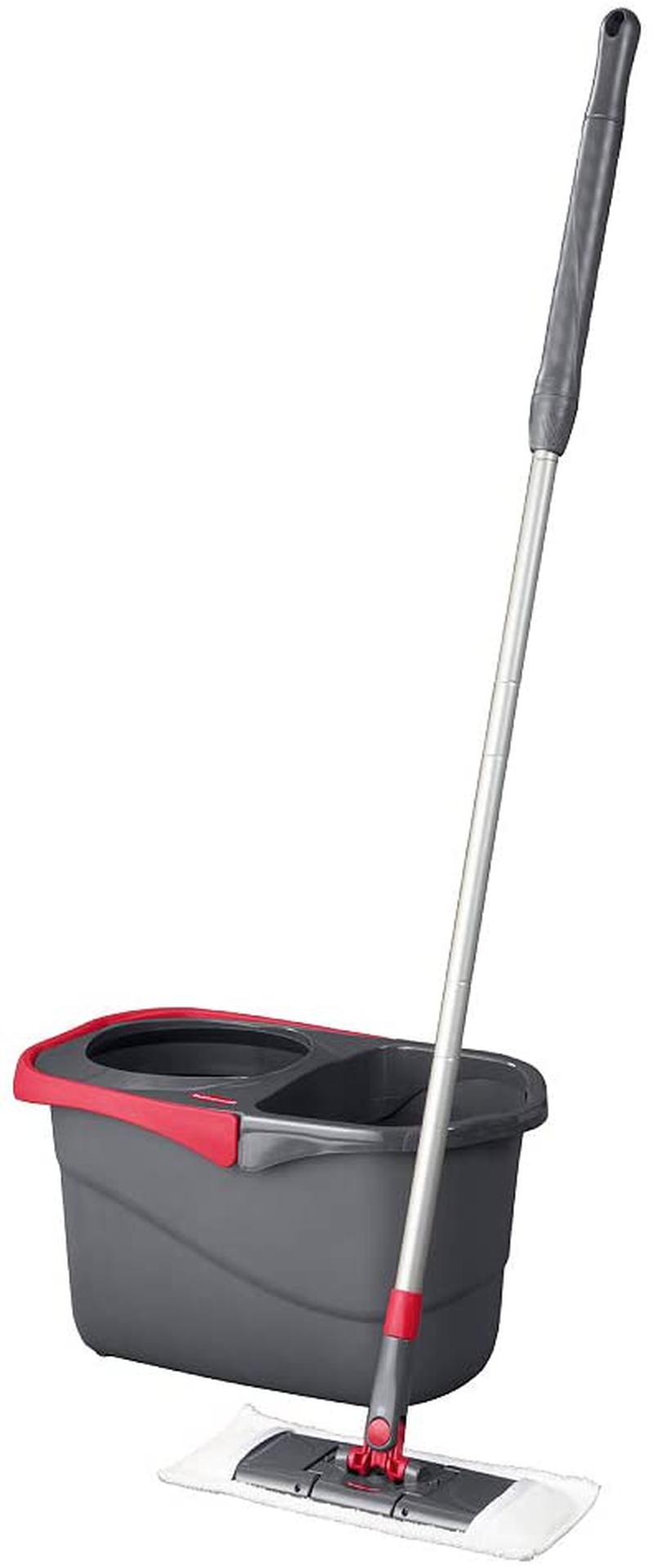 Cleaning Supplies |  Rubbermaid Microfiber Flat Spin Mopping Floor Care System With Wringer Bucket (2104526), Red Cleaning Supplies Cleaning Supplies