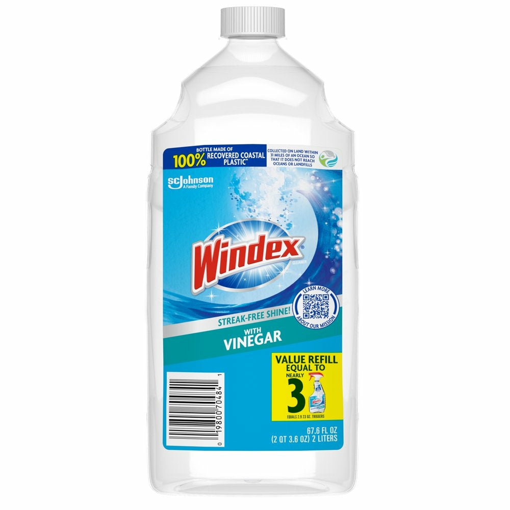 Cleaning Supplies |  Windex® With Vinegar Glass Cleaner, Refill Bottle, 67.6 Fl Oz Cleaning Supplies Cleaning Supplies