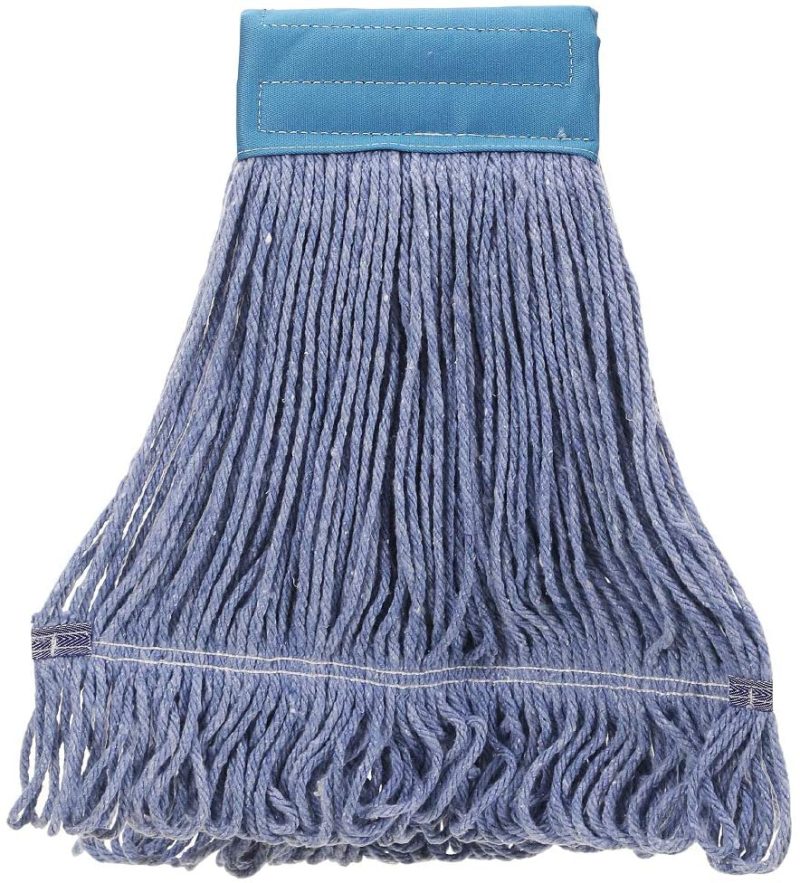 Cleaning Supplies |  Yocada Looped-End String Wet Mop Heavy Duty Cotton Mop Commercial Industrial Grade Iron Pole Jaw Clamp Floor Cleaning 52In Long Cleaning Supplies Cleaning Supplies