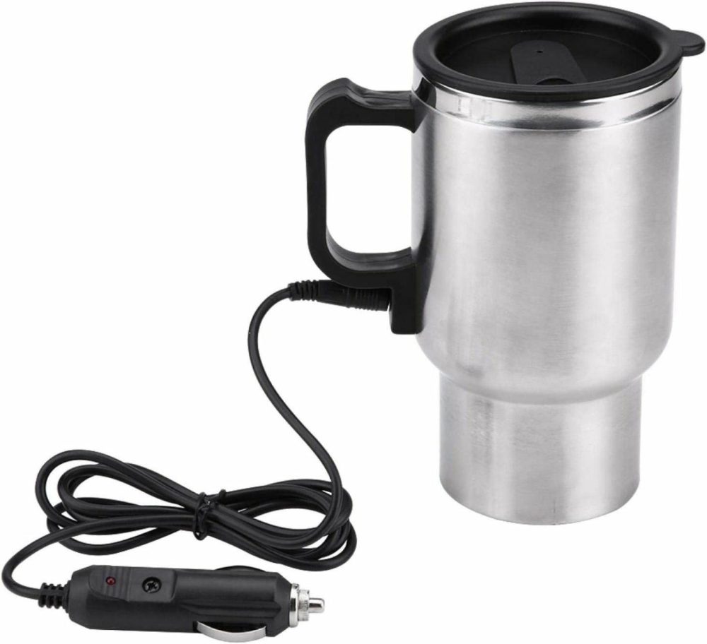 Coffee, Tea & Espresso Appliances |  12V Car Kettle, Portable 450Ml Car Kettle Boiler Stainless Steel Electric Kettle Heating Travel Cup Coffee Mug, Electric Teapot Quick Boiling Coffee, Tea & Espresso Appliances Coffee, Tea & Espresso Appliances