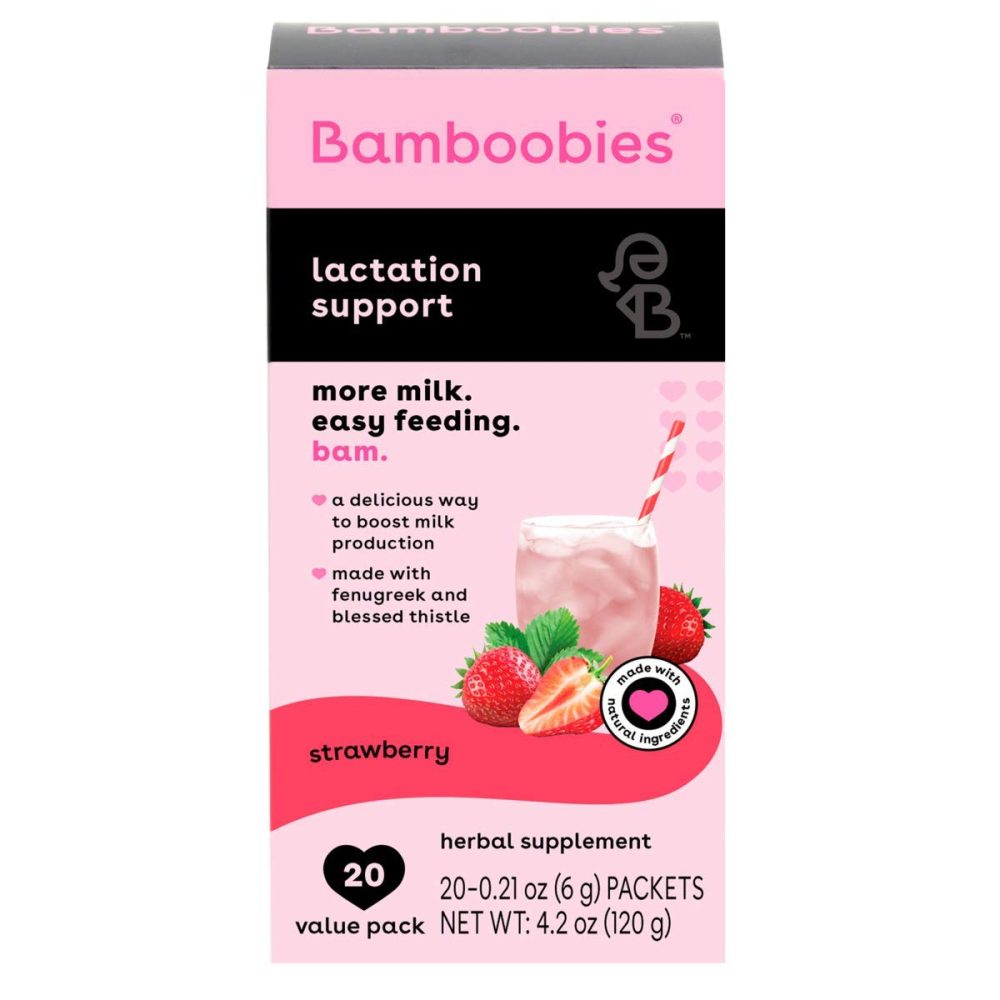 Coffee, Tea & Espresso Appliances |  Bamboobies Lactation Support Drink Mix, Strawberry, 20 Packets Coffee, Tea & Espresso Appliances Bamboobies