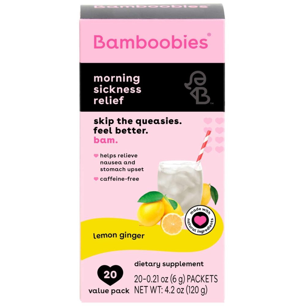 Coffee, Tea & Espresso Appliances |  Bamboobies Morning Sickness Drink Mix, Relieves Nausea And Upset Stomach, Organic, Non Gmo, Vegan, Gluten Free, Lemon Ginger, 20 Count Coffee, Tea & Espresso Appliances Bamboobies