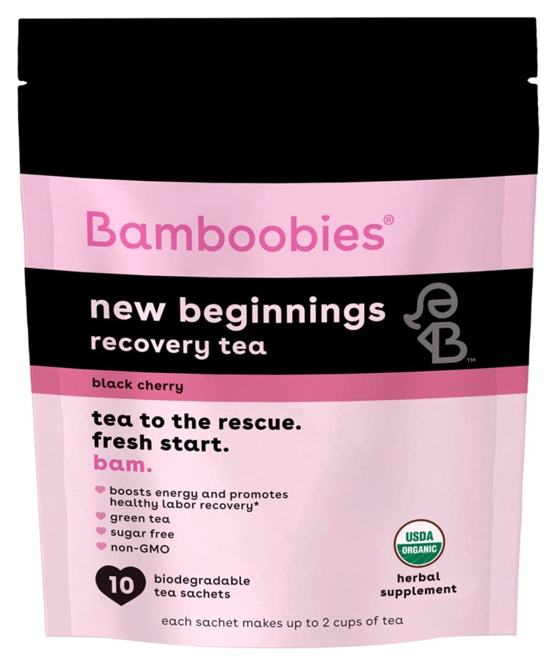 Coffee, Tea & Espresso Appliances |  Bamboobies Postpartum Tea | 10 Tea Bags | Black Cherry | Boosts Energy And Promotes Healthy Labor Recovery | Includes Green Tea | Organic, Non Gmo, & Sugar Free Coffee, Tea & Espresso Appliances Bamboobies