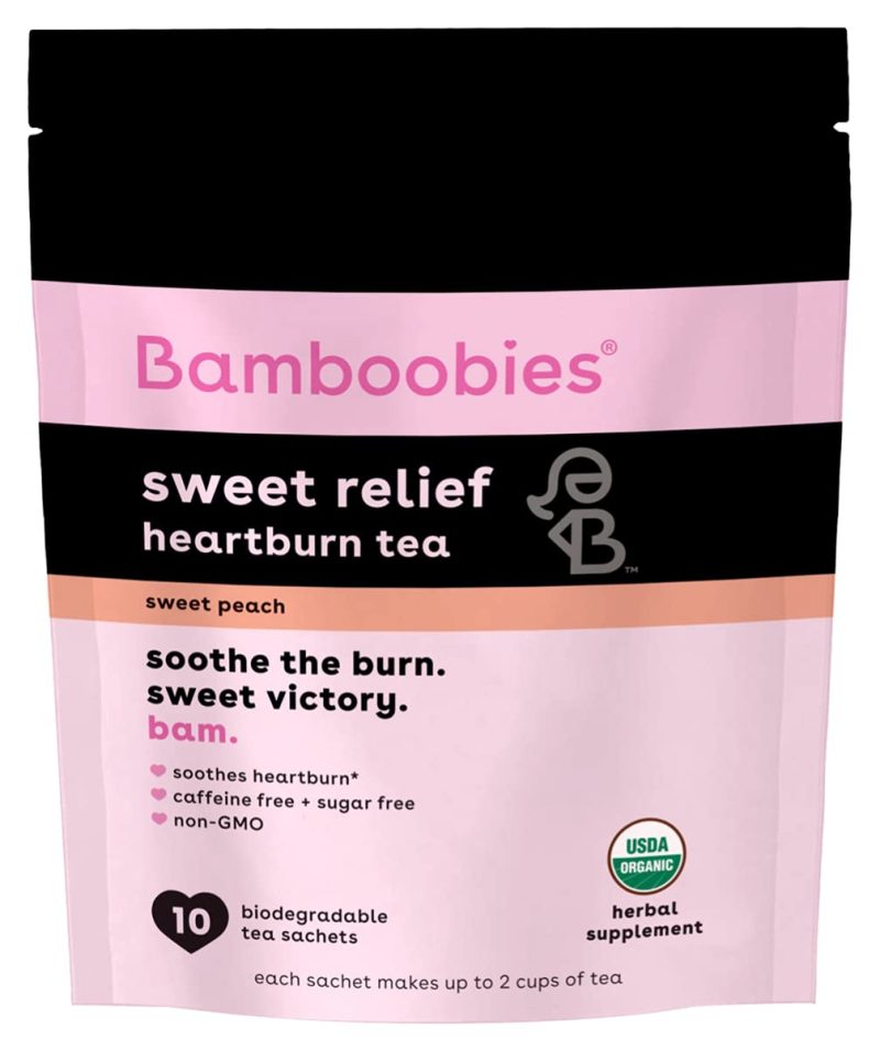 Coffee, Tea & Espresso Appliances |  Bamboobies Pregnancy Tea For Nursing Support | 10 Tea Bags | Sweet Peach | Soothes Heartburn | Organic, Non Gmo, Caffeine Free, & Sugar Free | Breastfeeding Supplement | Herbal Tea Coffee, Tea & Espresso Appliances Bamboobies