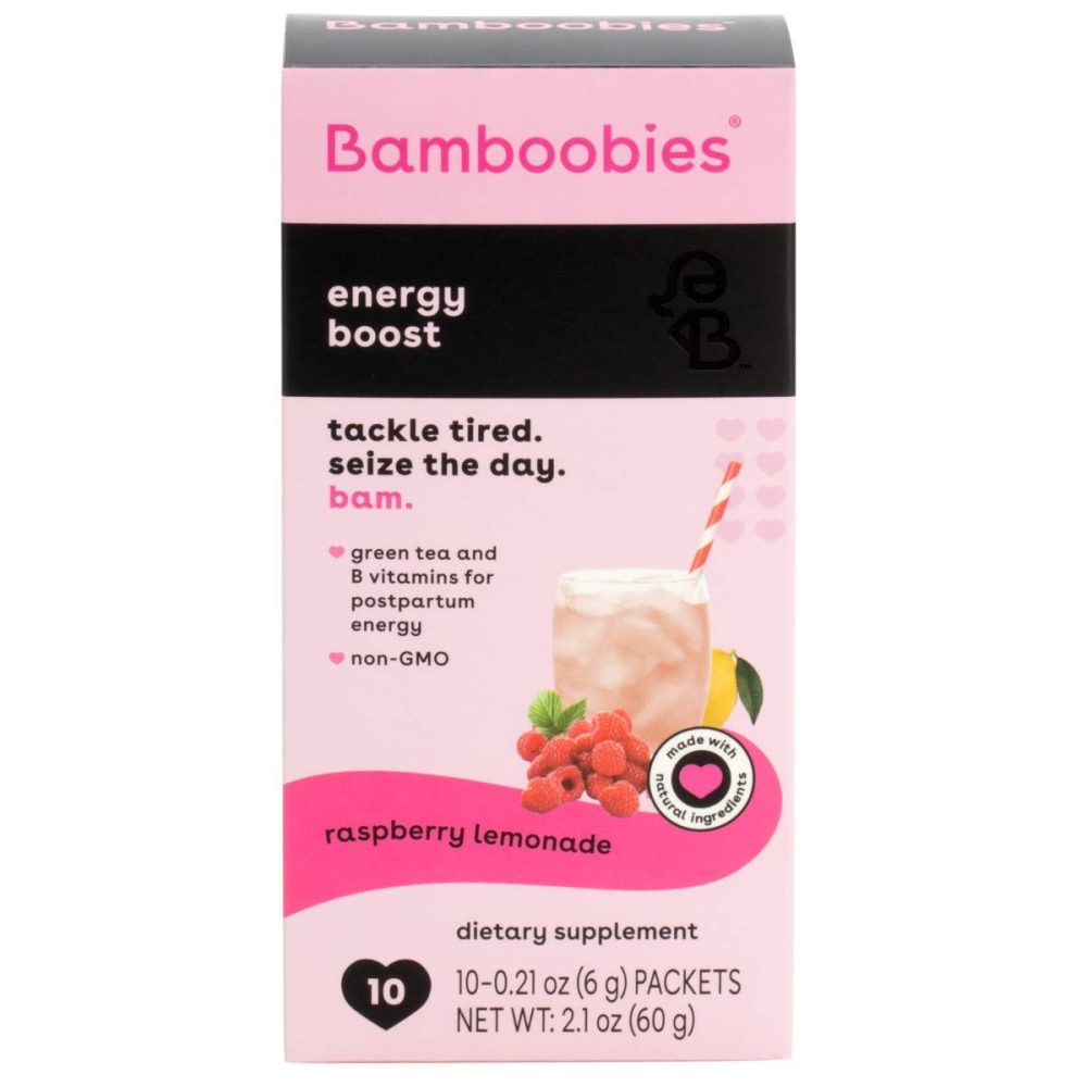 Coffee, Tea & Espresso Appliances |  Bamboobies’s Energy Boost Drink Mix, Raspberry Lemonade, Breastfeeding Supplement Packets, 10 Packets Coffee, Tea & Espresso Appliances Bamboobies