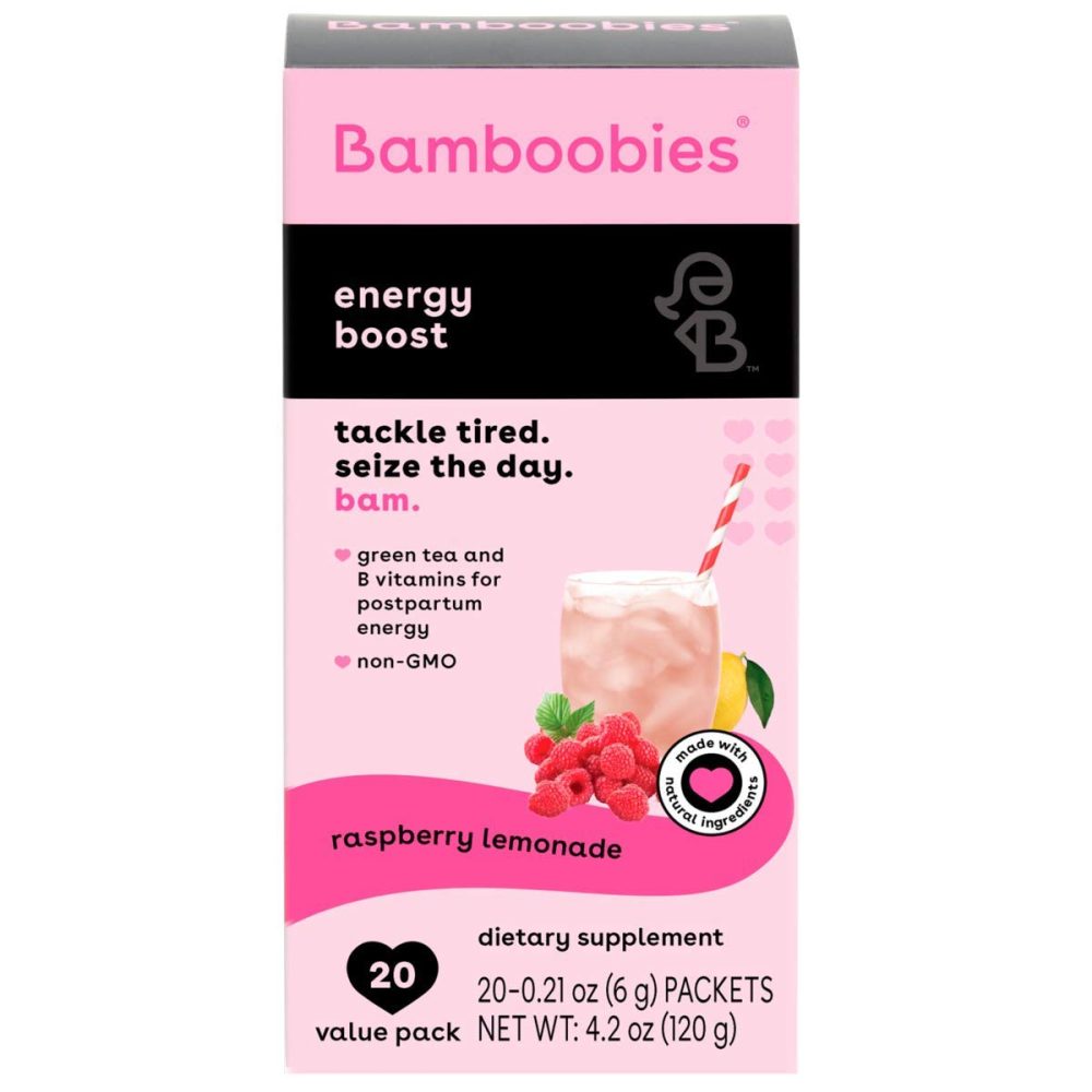 Coffee, Tea & Espresso Appliances |  Bamboobies’s Energy Boost Drink Mix, Raspberry Lemonade, Breastfeeding Supplement Packets, 20 Packets , 4.2 Ounce (Pack Of 1) Coffee, Tea & Espresso Appliances Bamboobies