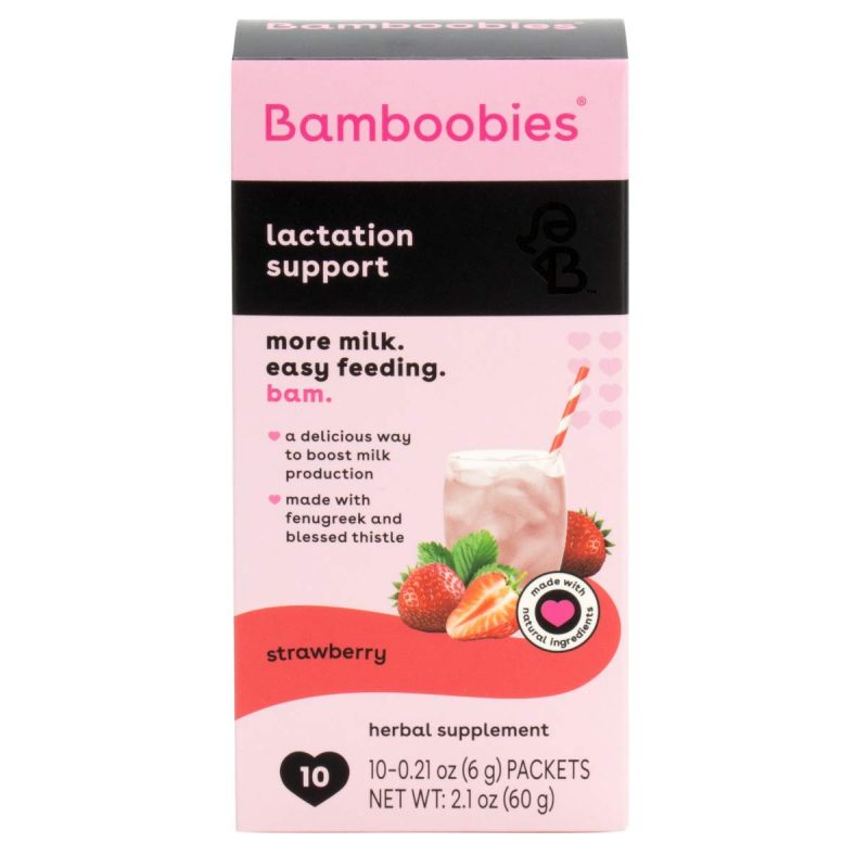 Coffee, Tea & Espresso Appliances |  Bamboobies’s Lactation Support Drink Mix, Stawberry, Supplement Packets For Breastfeeding, 10 Packets Coffee, Tea & Espresso Appliances Bamboobies