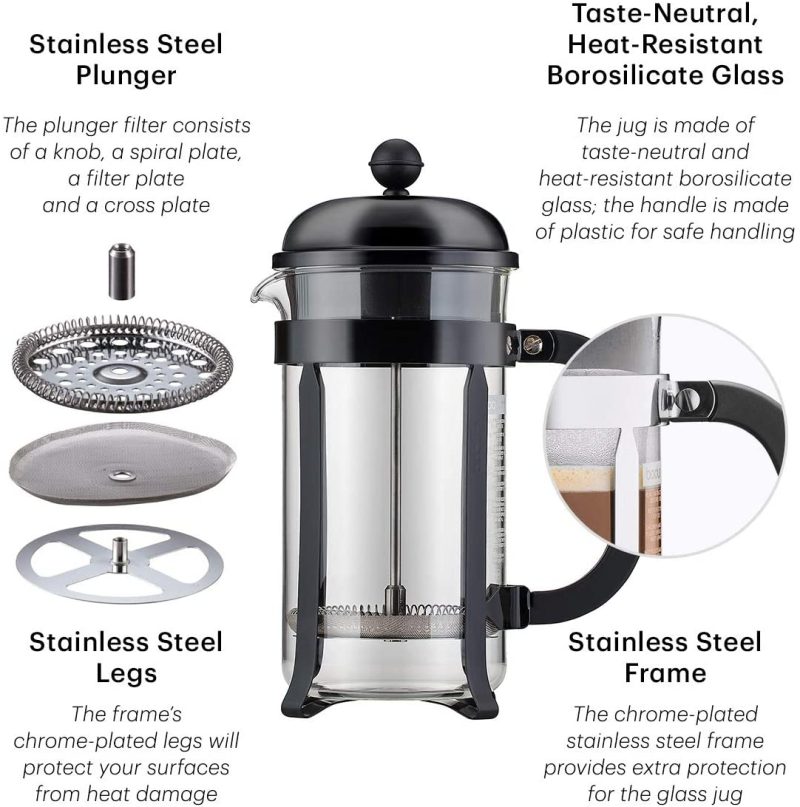 Coffee, Tea & Espresso Appliances |  Bodum 1928-109S 8 Cup 34 Oz Chambord French Press Coffee Maker, 34 Ounce, Cork Coffee, Tea & Espresso Appliances Bodum