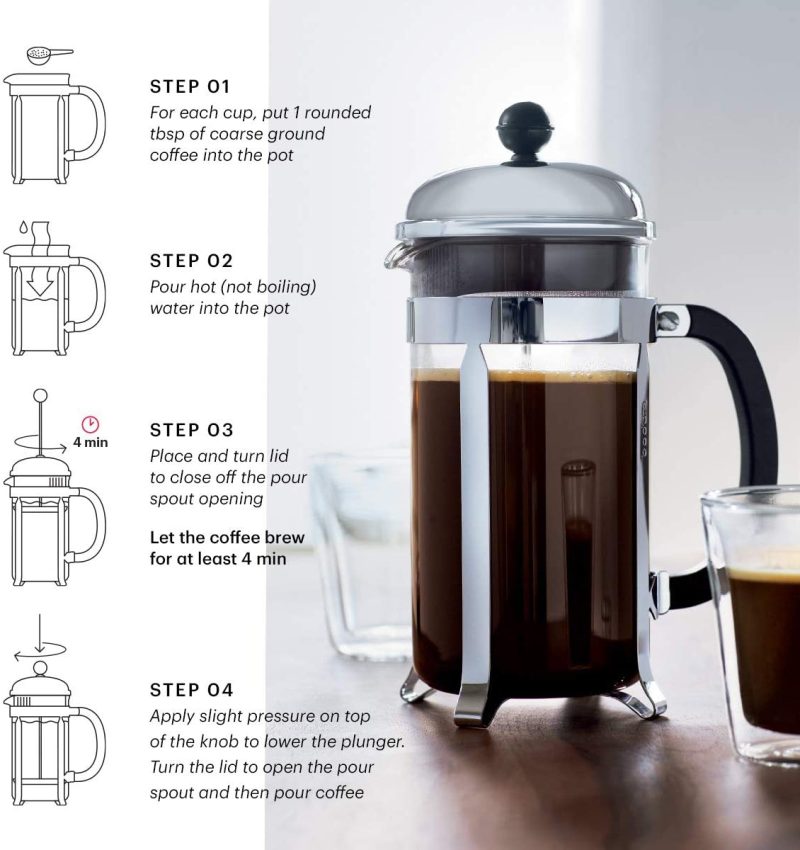 Coffee, Tea & Espresso Appliances |  Bodum Chambord French Press Coffee Maker, 12 Ounce, Chrome Coffee, Tea & Espresso Appliances Bodum