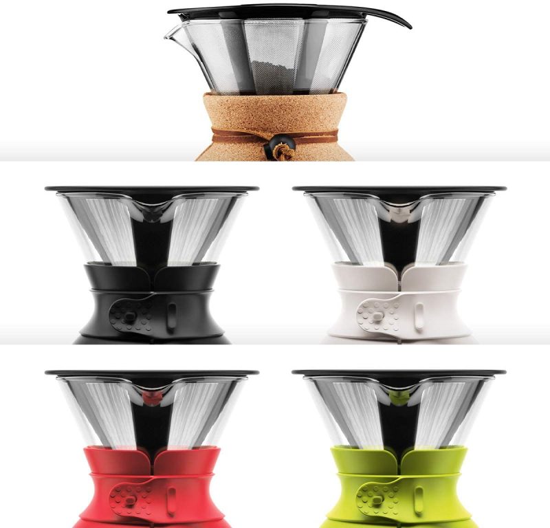 Coffee, Tea & Espresso Appliances |  Bodum Pour Over Coffee Maker With Permanent Filter, 1 Liter, 34 Ounce, Black Band Coffee, Tea & Espresso Appliances Bodum