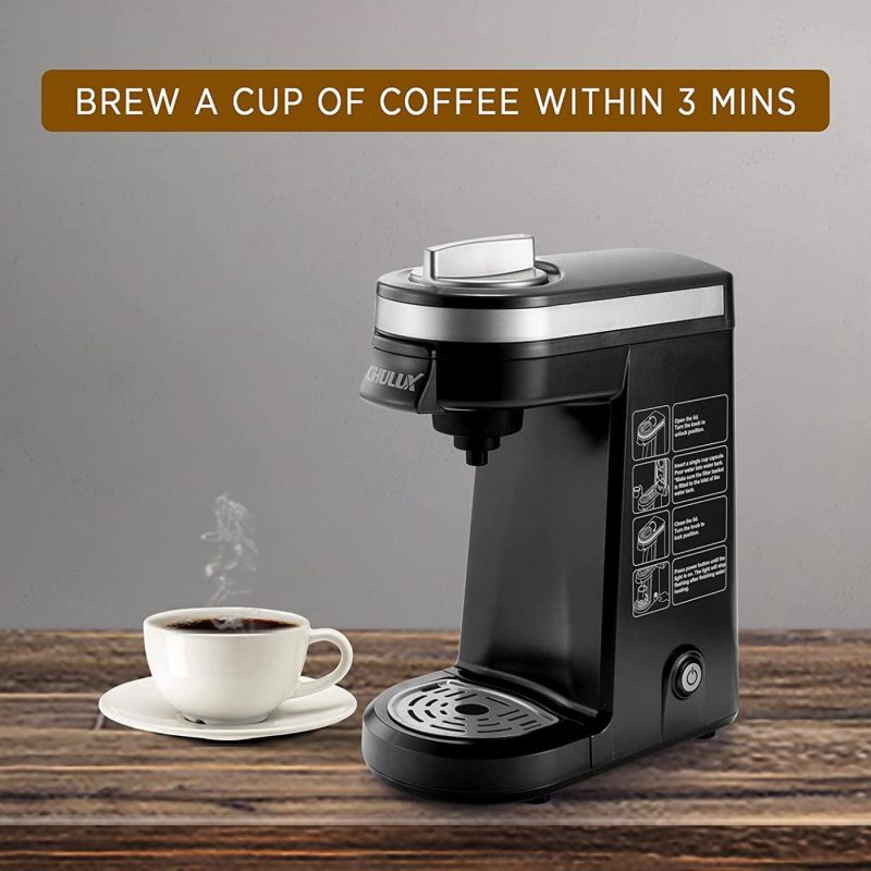 Coffee, Tea & Espresso Appliances |  Chulux Single Serve 12 Ounce Coffee Brewer,One Button Operation With Auto Shut-Off For Coffee Or Tea,Cyan Coffee, Tea & Espresso Appliances CHULUX