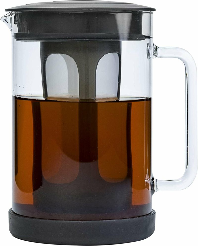 Coffee, Tea & Espresso Appliances |  Cold Brew Iced Coffee Maker With Durable Glass Pitcher And Airtight Lid, Dishwasher Safe, Perfect 6 Cup Size, 1.6 Qt Coffee, Tea & Espresso Appliances black