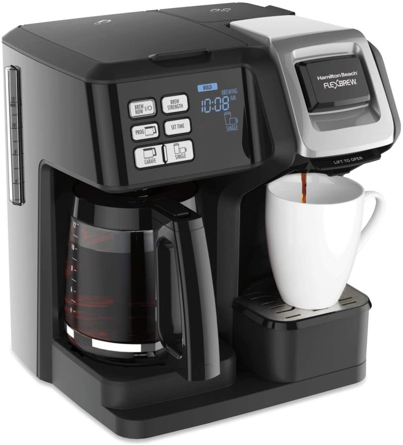 Coffee, Tea & Espresso Appliances |  Hamilton Beach 49976 Flexbrew Trio 2-Way Single Serve Coffee Maker & Full 12C Pot, Compatible With K-Cup Pods Or Grounds, Combo, Black Coffee, Tea & Espresso Appliances black