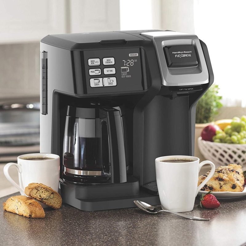 Coffee, Tea & Espresso Appliances |  Hamilton Beach 49976 Flexbrew Trio 2-Way Single Serve Coffee Maker & Full 12C Pot, Compatible With K-Cup Pods Or Grounds, Combo, Black Coffee, Tea & Espresso Appliances black