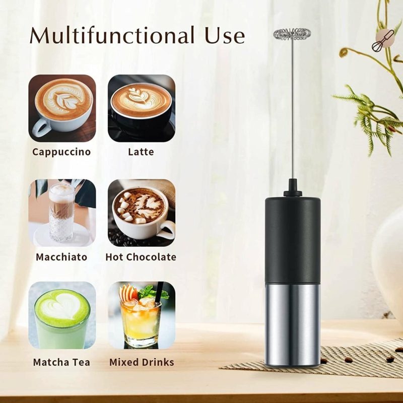 Coffee, Tea & Espresso Appliances |  Milk Frother Handheld For Coffee, Electric Whisk Drink Mixer For Lattes, Milk Foamer, Mini Blender Foam Maker For Lattes, Cappuccino, Hot Chocolate Coffee, Tea & Espresso Appliances Coffee, Tea & Espresso Appliances