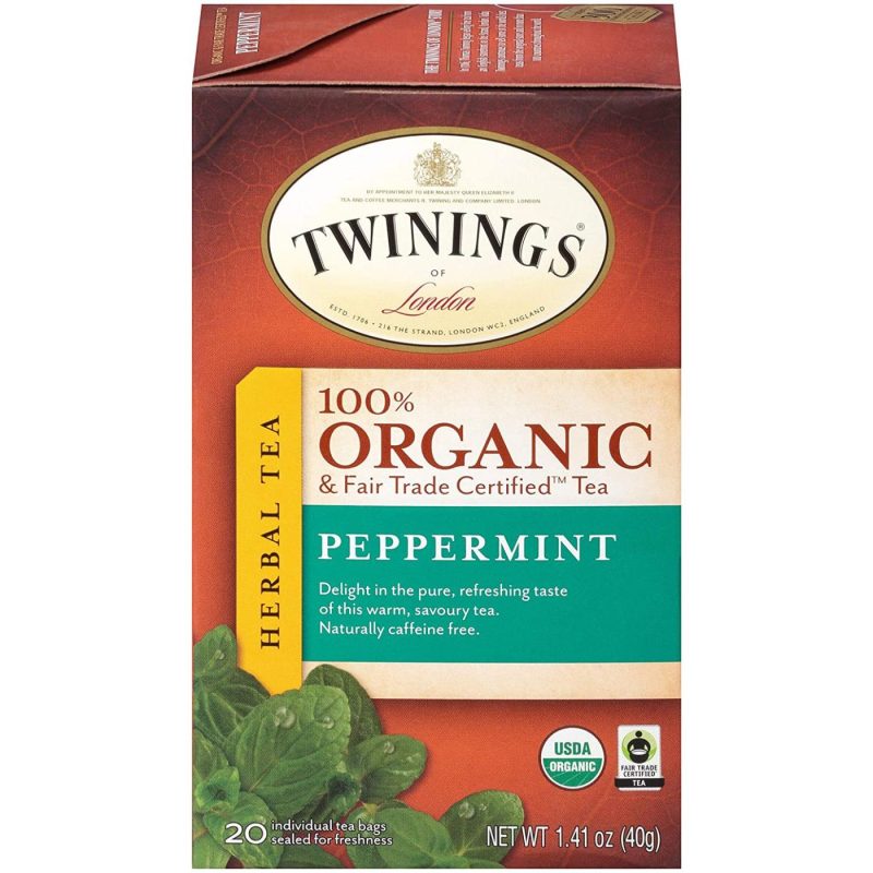 Coffee, Tea & Espresso Appliances |  Twinings Of London Organic And Fair Trade Certified Peppermint Tea Bags, 20 Count (Pack Of 6) Coffee, Tea & Espresso Appliances Coffee, Tea & Espresso Appliances