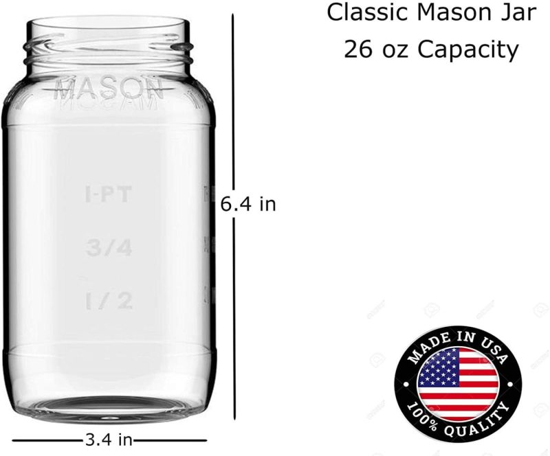 Cookware |  2 Ball Mason Jars – Regular Mouth With 2 Plastic (Bpa Free) Storage Lids- Made In The Usa (16Oz Reg Mouth 2 Pack Green Cookware Cookware