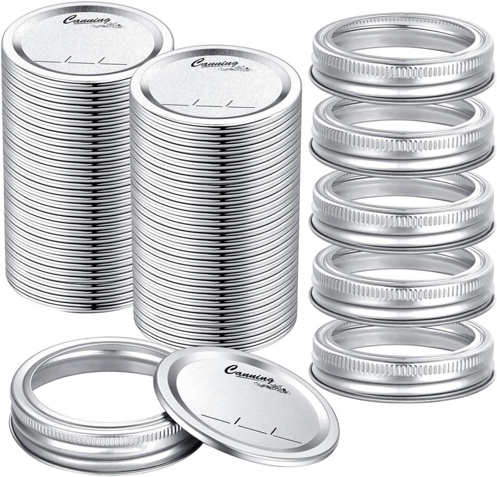 Cookware |  45- Count Regular Mouth Canning Lids With 5 Count Rings For Ball, Kerr Jars – Split-Type Metal Mason Jar Lids For Canning – Food Grade Material, 100% Fit & Airtight For Regular Mouth Jars Cookware Altobooc