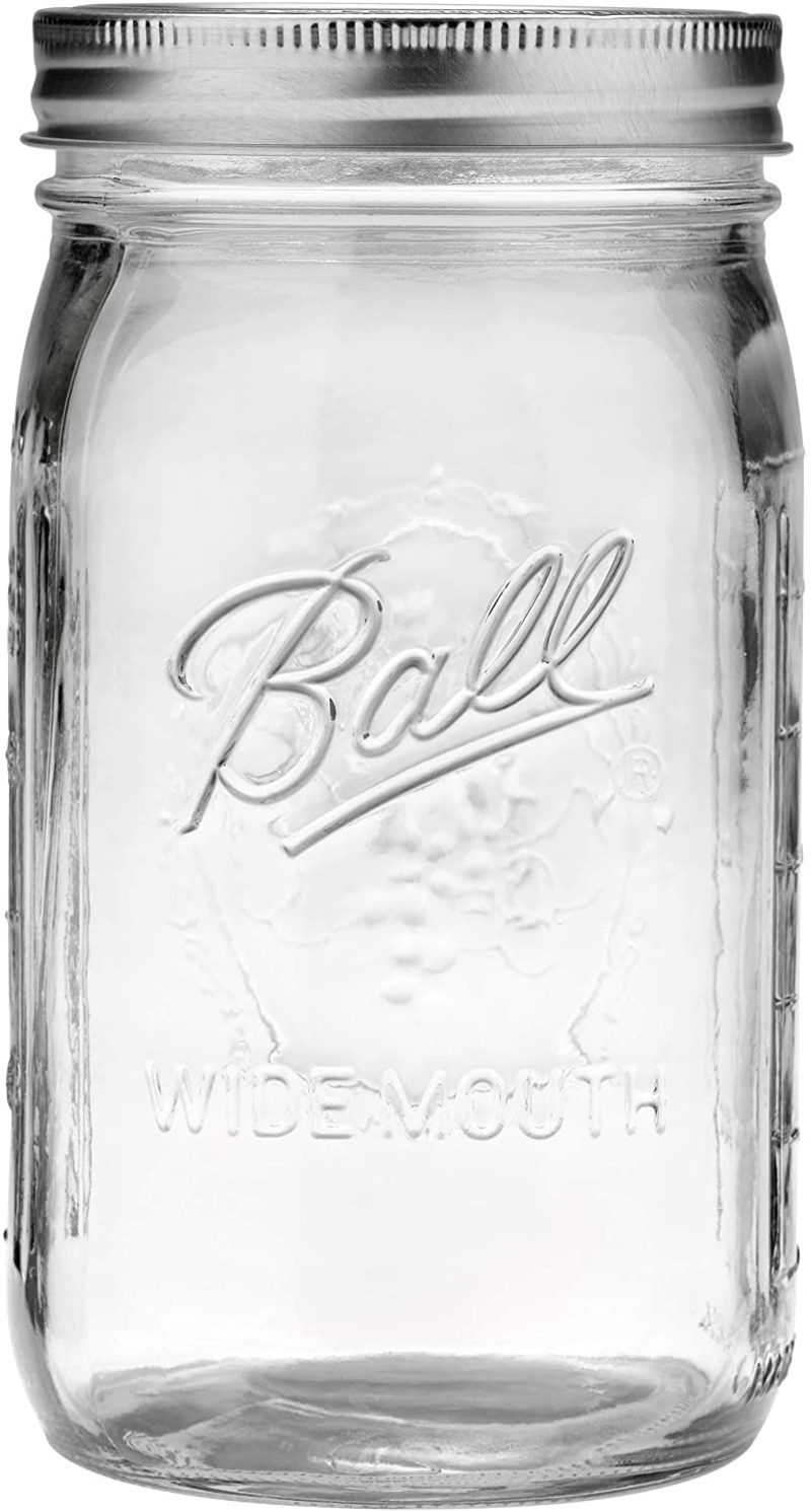 Cookware |  Ball Wide Mouth Quart 32-Ounces Mason Jar With Lid And Band Cookware Ball